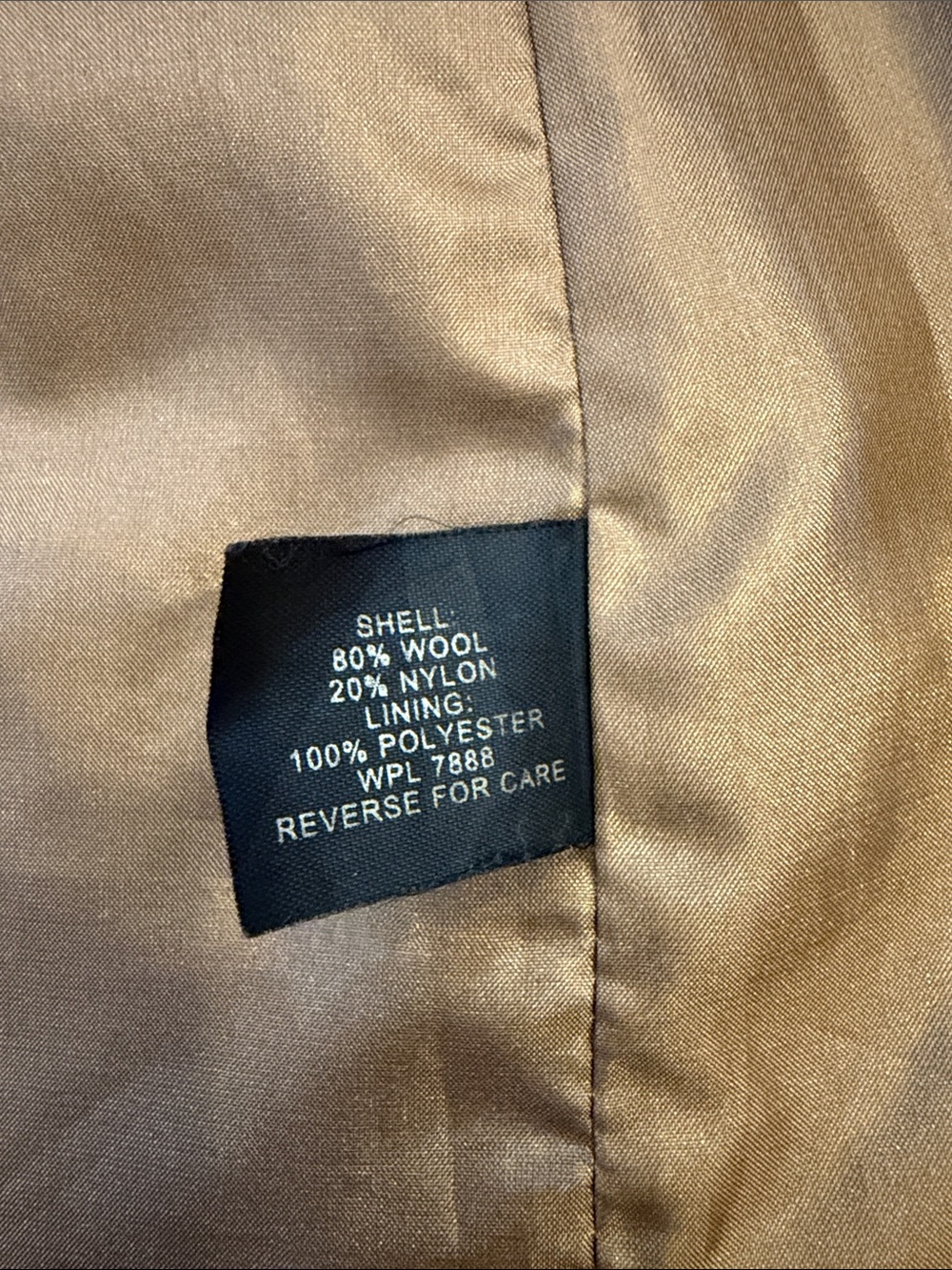 Anne Klein Camel-Tan Belted Wool-Blend Trench Coat - Picture 15 of 16